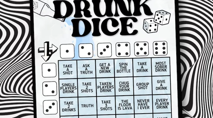 Drunk Dice Drinking Game For Adults