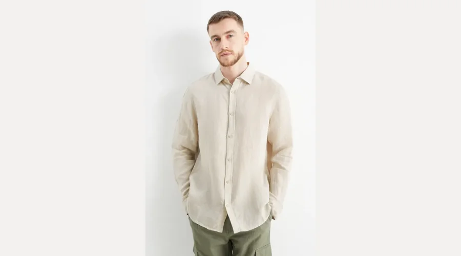 Linen Shirt - regular fit - Kent Collar 