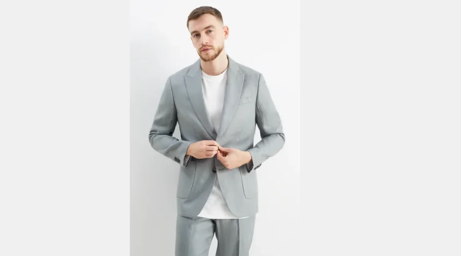 Mix- and- Match Tailored Linen Jacket - Slim fit