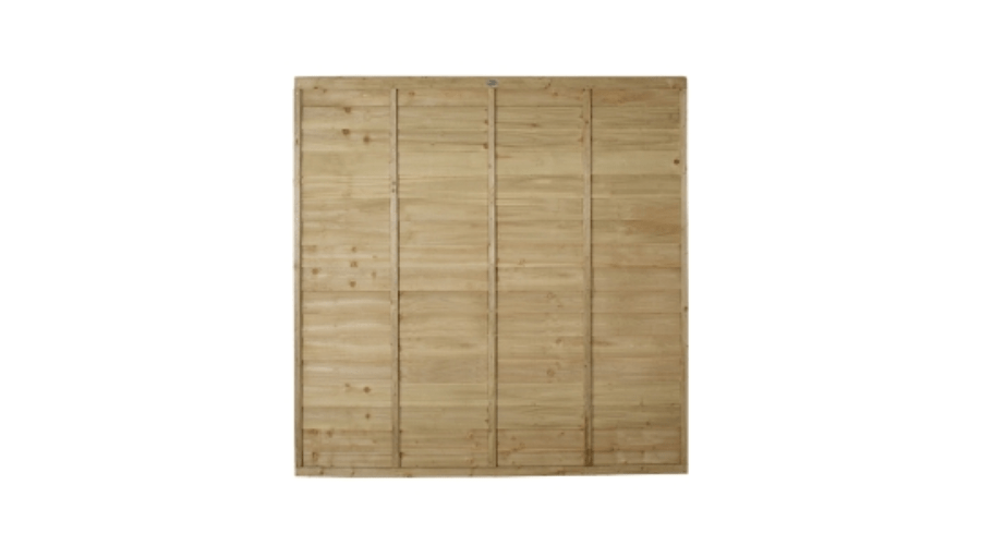 Super Lap Pressure Treated Fence Panel with dimensions: 6ft x 6ft (1.83m x 1.83m)