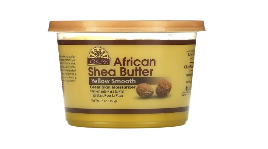 Okay Pure naturals, African shea butter, yellow smooth, 13 oz (368 g)