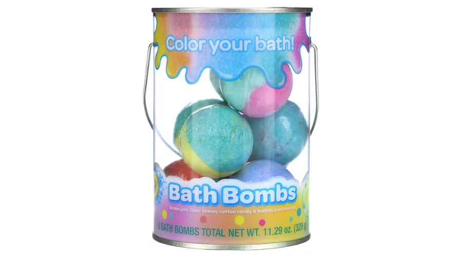 Crayola, Bath Bombs, Grape Jam, Laser Lemon, Cotton Candy & Bubble Gum Scented