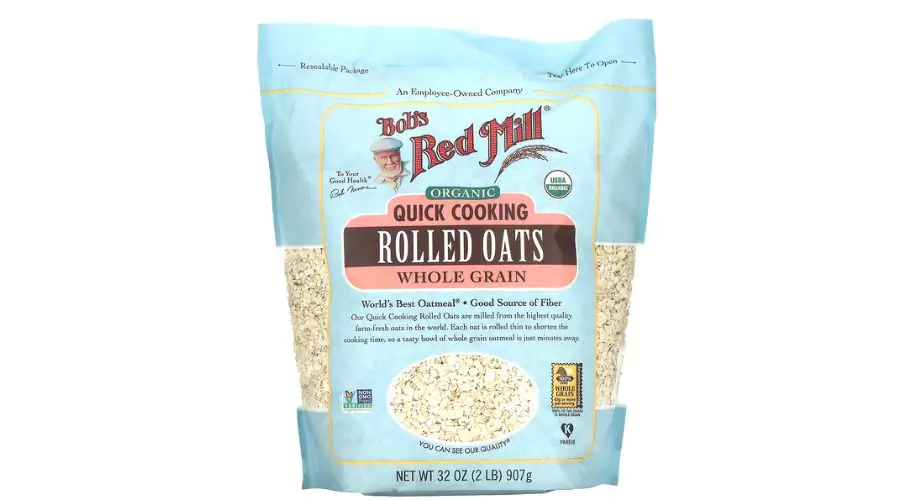 Organic, Quick Cooking Rolled Oats, Whole Grain