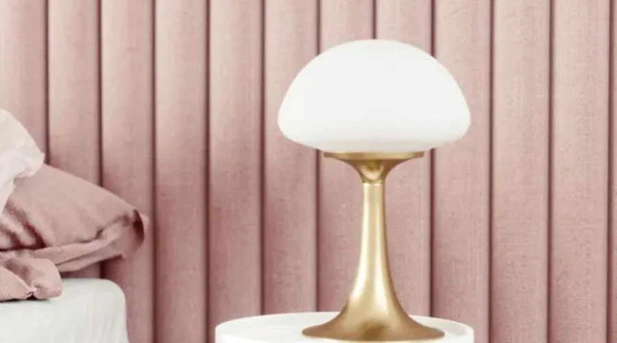Kinoko Touch Dimmable Warm White Brass Led Bedside Lamp
