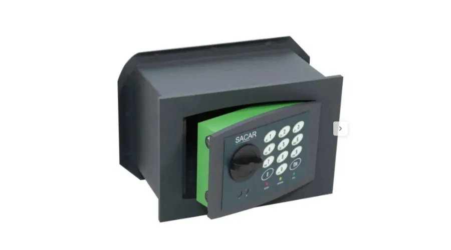Built-in safe with electronic code 