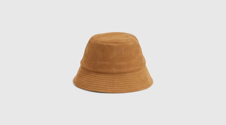 Faux-suede bucket hat