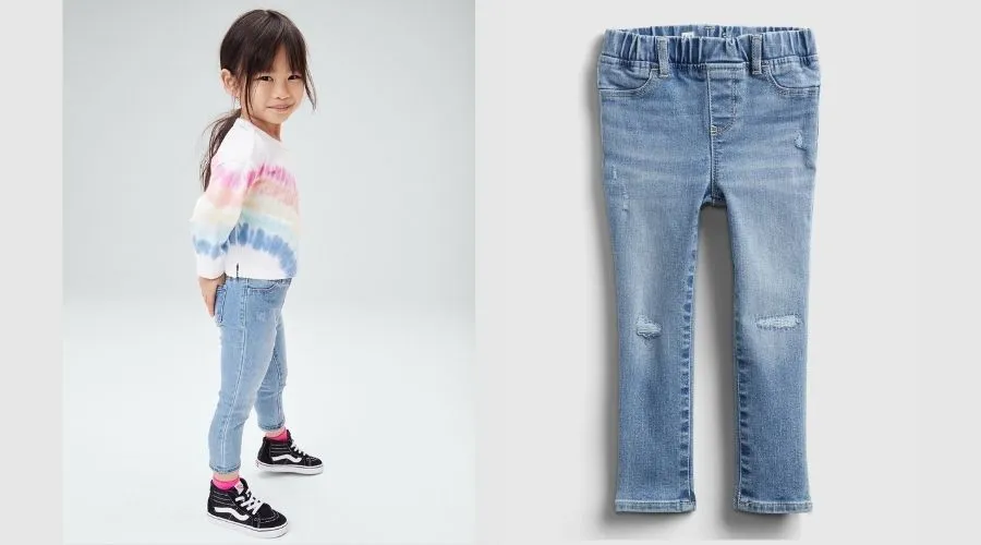 Toddler Distressed Jeggings with Washwell