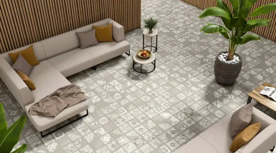 Floor Tile Inout Plus Plaster Sq Decor Gray MT For Indoor Outdoor | Nownadlive