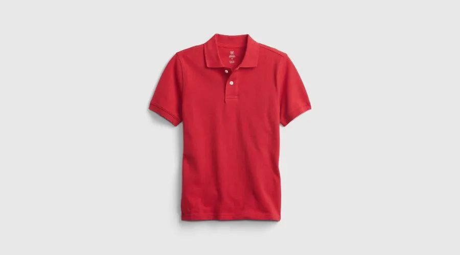 Kids 100% Organic Cotton Uniform Polo Shirt 