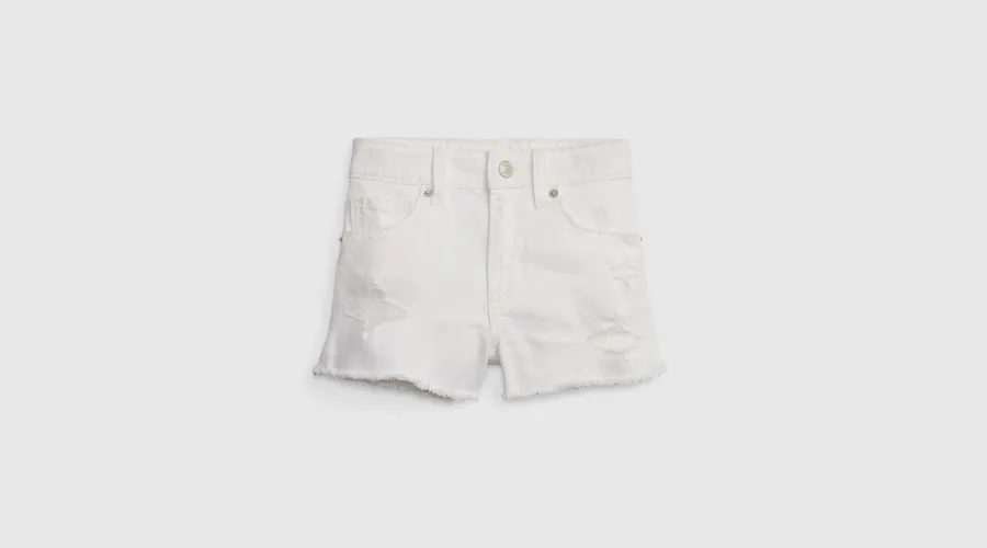 Kids high rise shortie shorts with washwell