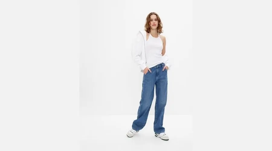 Mid rise '90s loose carpenter jeans with washwell