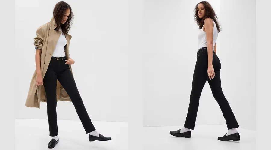Mid rise classic straight jeans with Washwell | Nowandlive