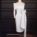 one shoulder cocktail dress