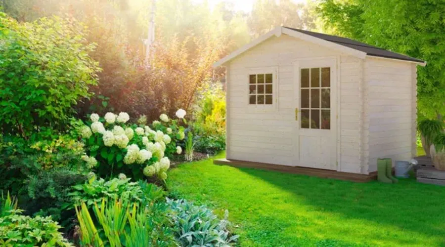 Augusta wooden garden shed, total surface area 7.31 m² and wall thickness 25 mm