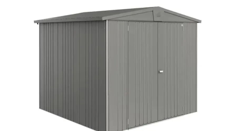BIOHORT garden shed in Europa steel, total surface area 5.56 m² and wall thickness 0.5 mm