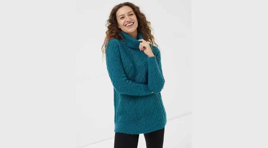 Alicia Knitted Tunic - Teal Blue