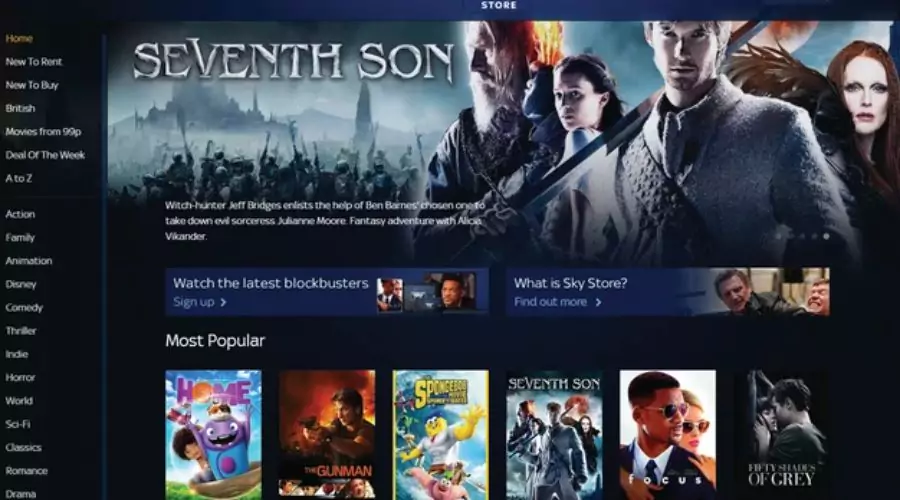 Exclusive Early Releases on Sky Store movies