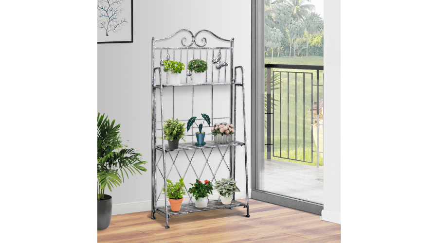 3-Tier Metal Folding Plant Stand
