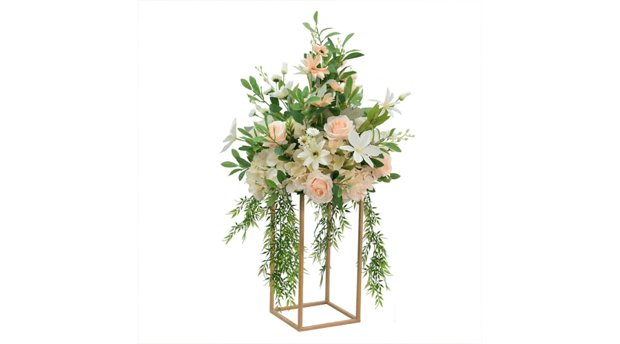 Golden Plant Stand For Bouquet and Garland Gold