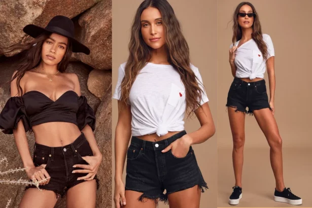 High-Waisted Denim Shorts