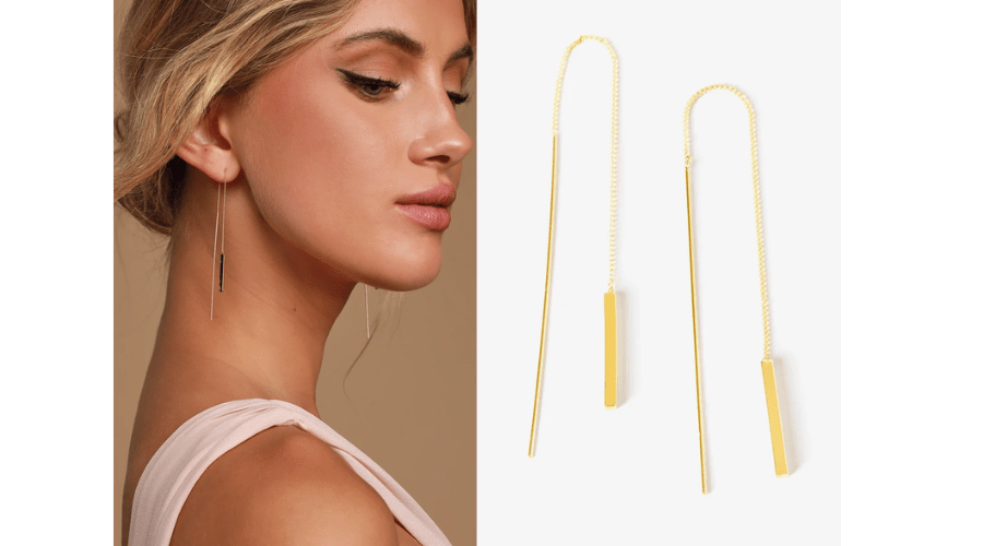 Keep it Chic Gold Threader Earrings Nowandlive