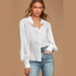 White button up top