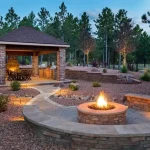 Gas fire pit for garden