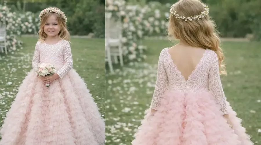 Lilly + Bo Mabel in Pink Party Girl or Flower Girl Dress